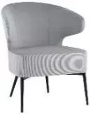 Кресло лаунж Royal Stripes велюр серый Кресло лаунж Royal Stripes велюр серый